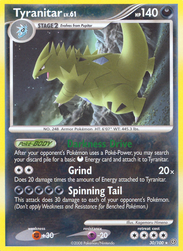 Stormfront Non - Holo Tyranitar #30/100